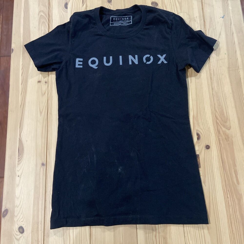Equinox Women's Short Sleeve Tee Shirt Black Sz S